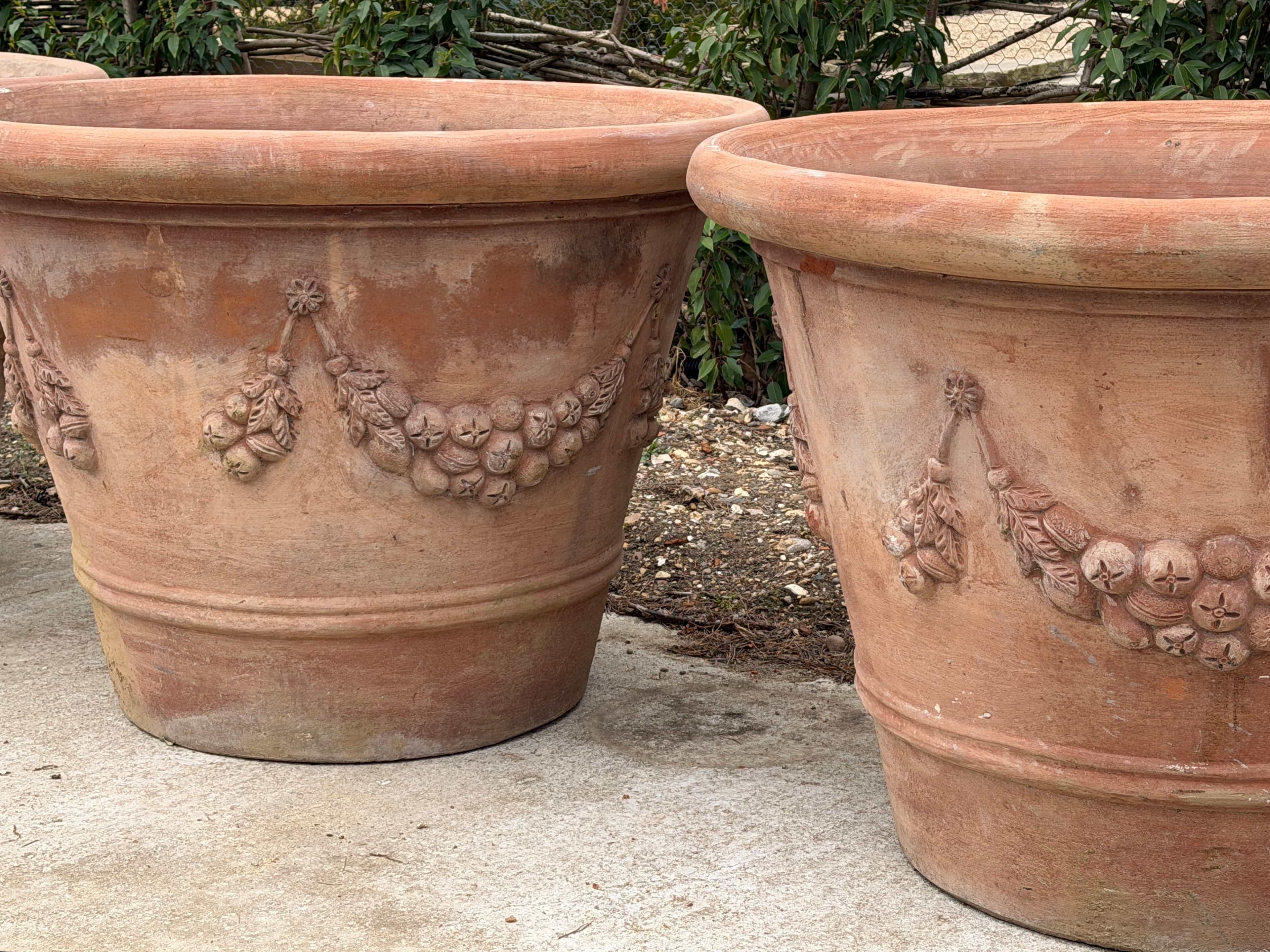 Huge terracotta Italian Garden Planters