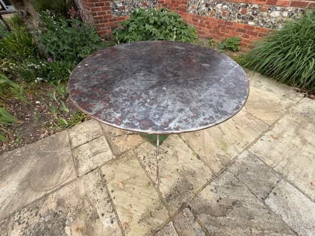 Iron garden bistro table