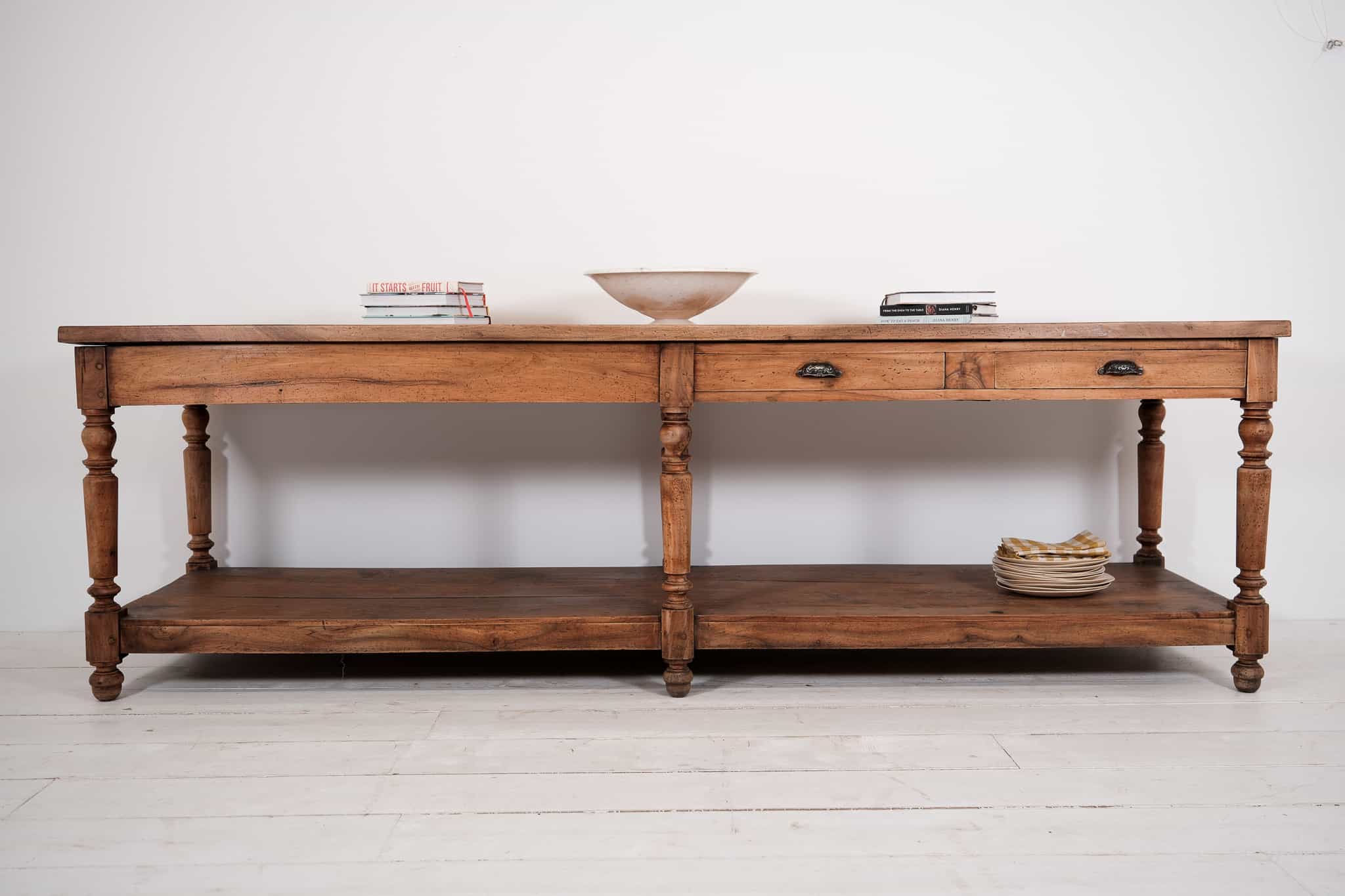 French 19th Century Walnut Draper's Table main image