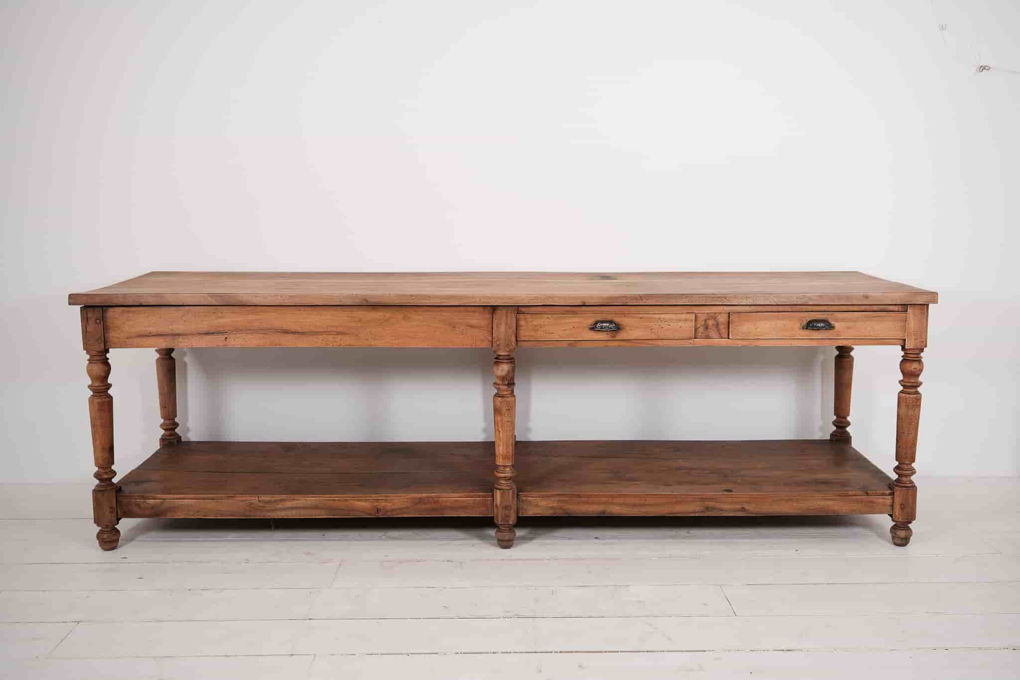 French 19th Century Walnut Draper's Table gallery image 1