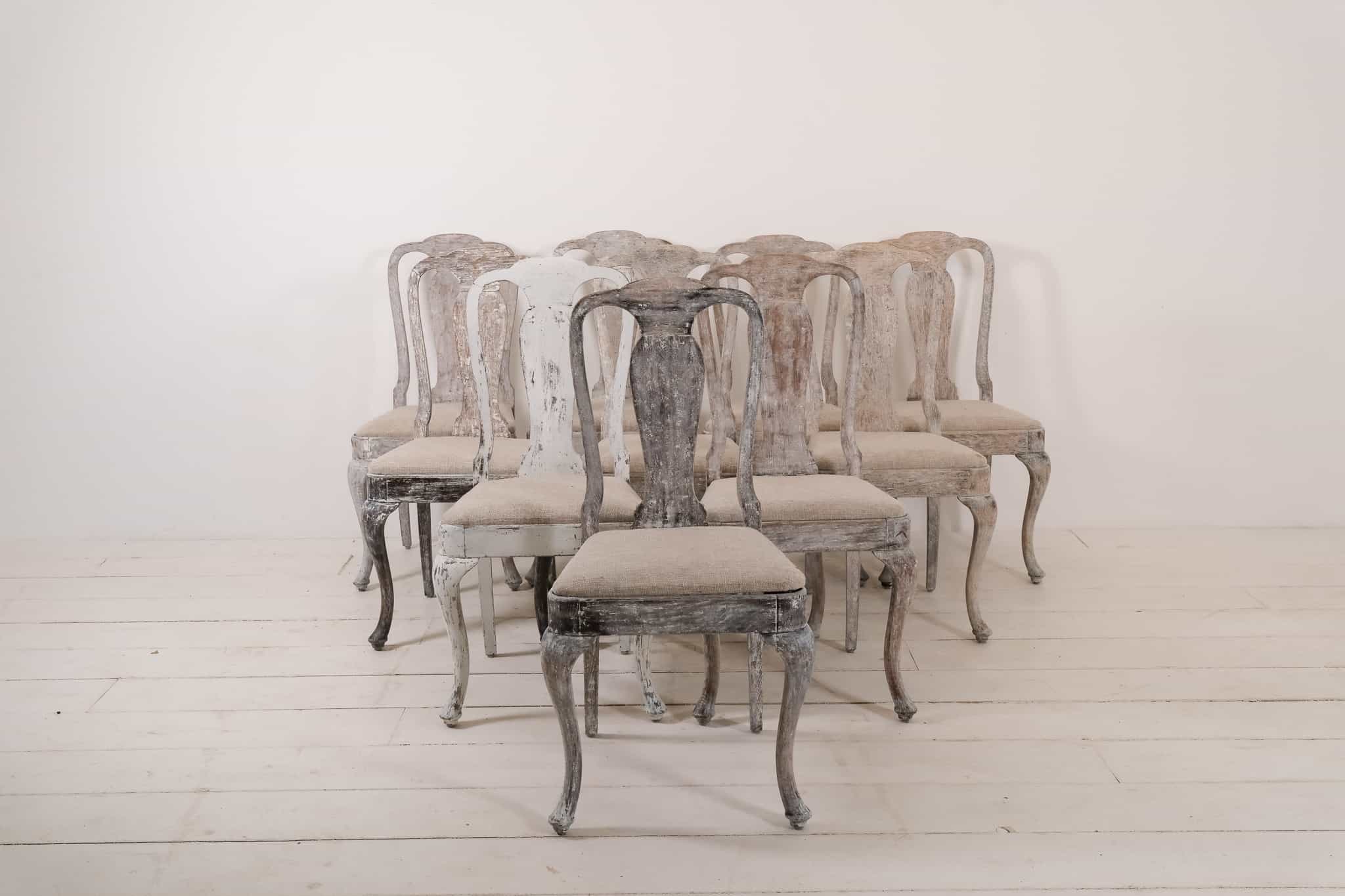 Set of 10 Swedish Dining Chairs main image