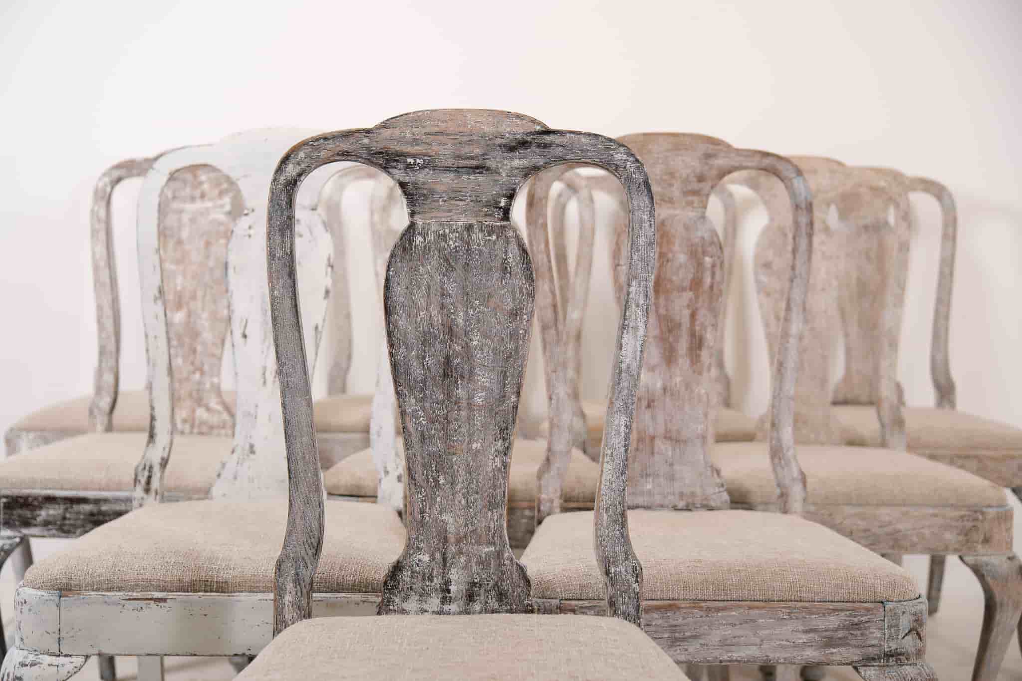 Set of 10 Swedish Dining Chairs gallery image 2