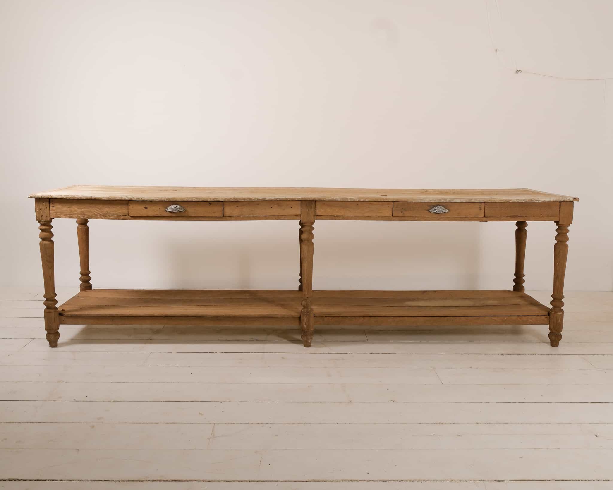 19th century oak draper's table