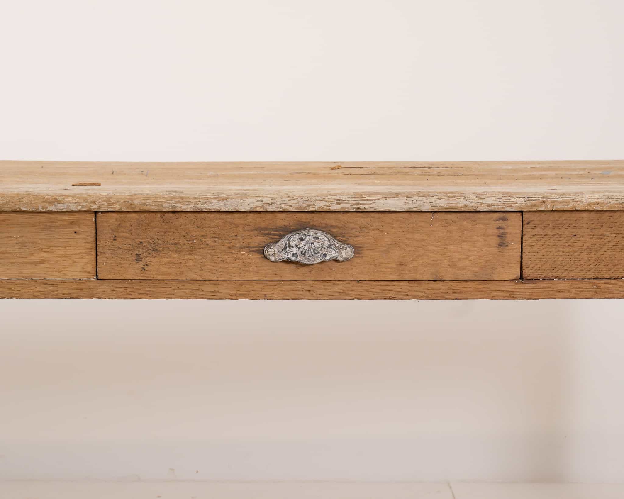 19th century oak draper's table
