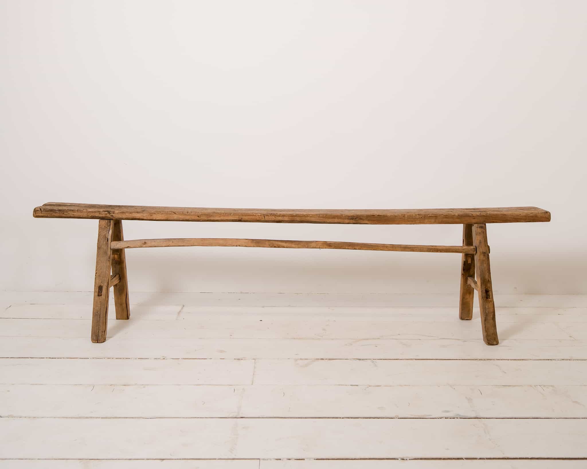 Rustic elm bench
