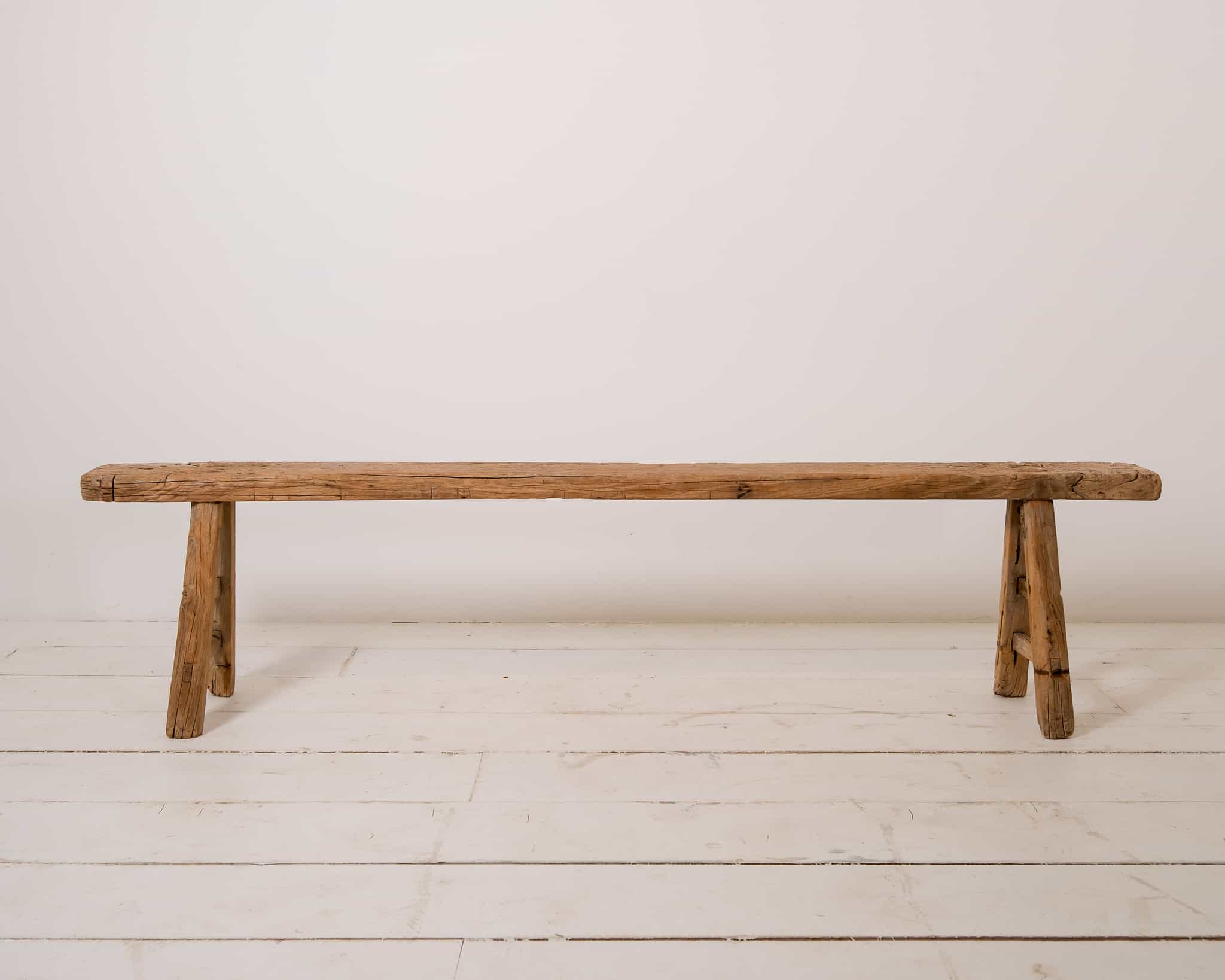 Long Rustic Elm Bench main image