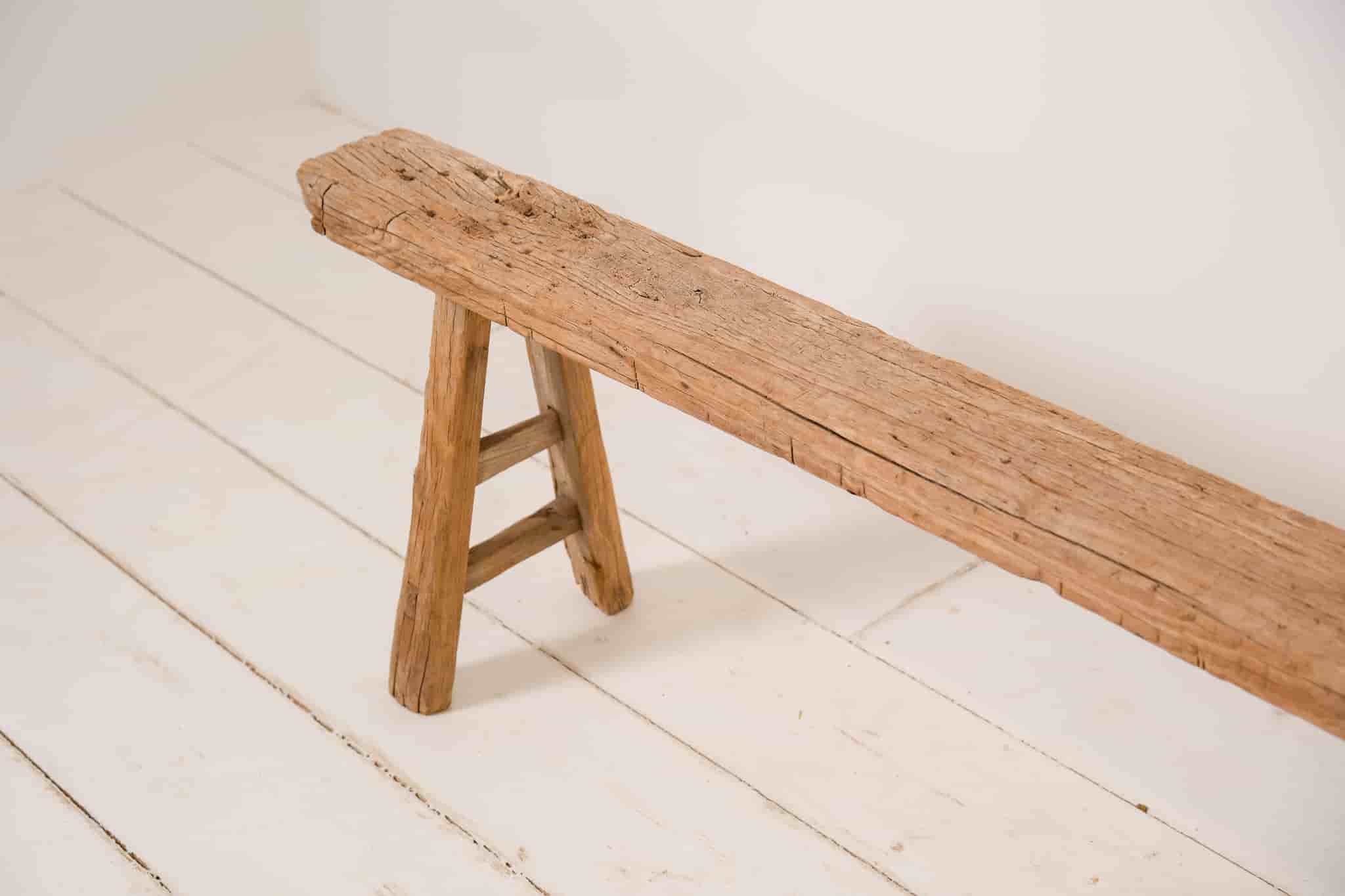 Long Rustic Elm Bench gallery image 1