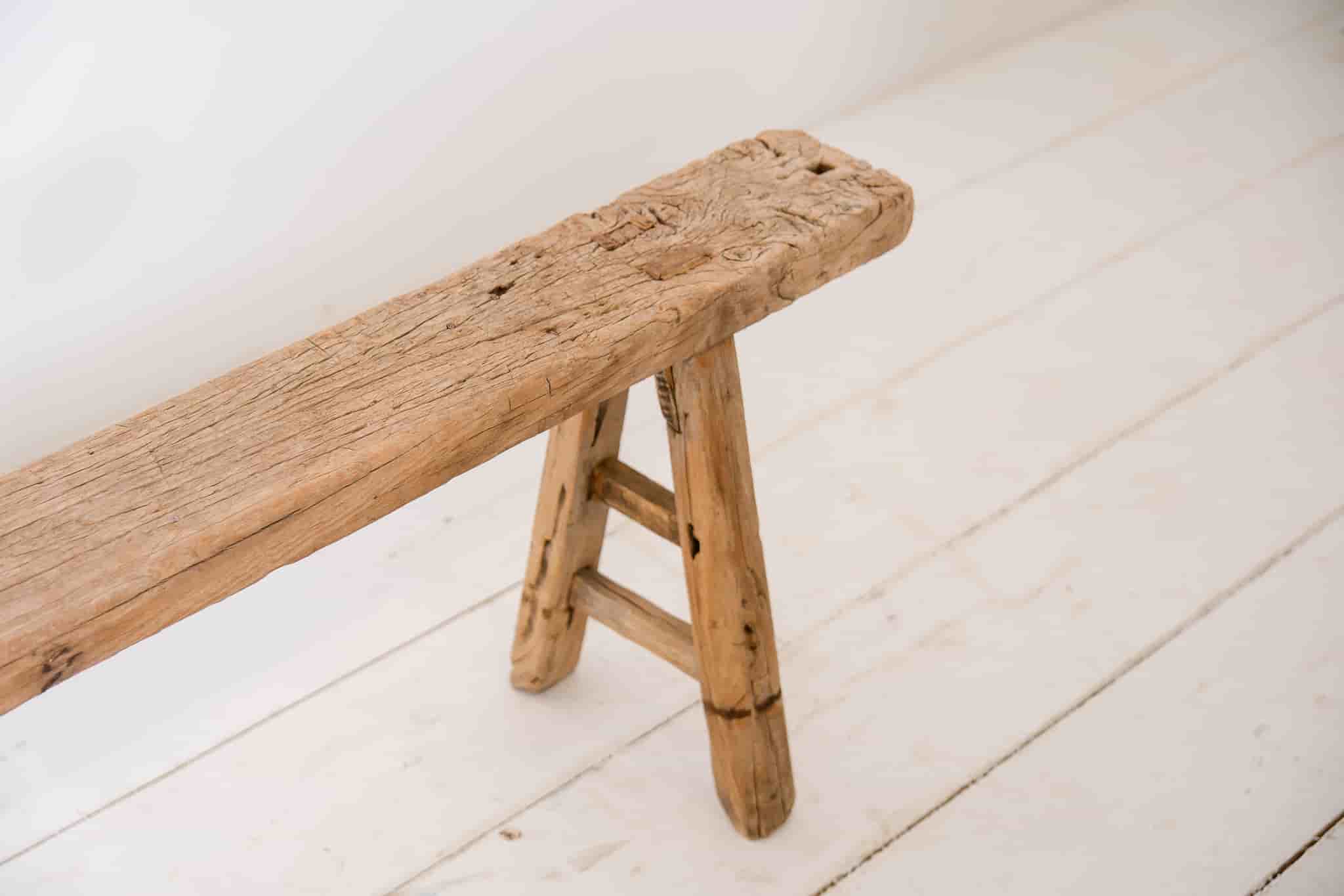 Long Rustic Elm Bench gallery image 2