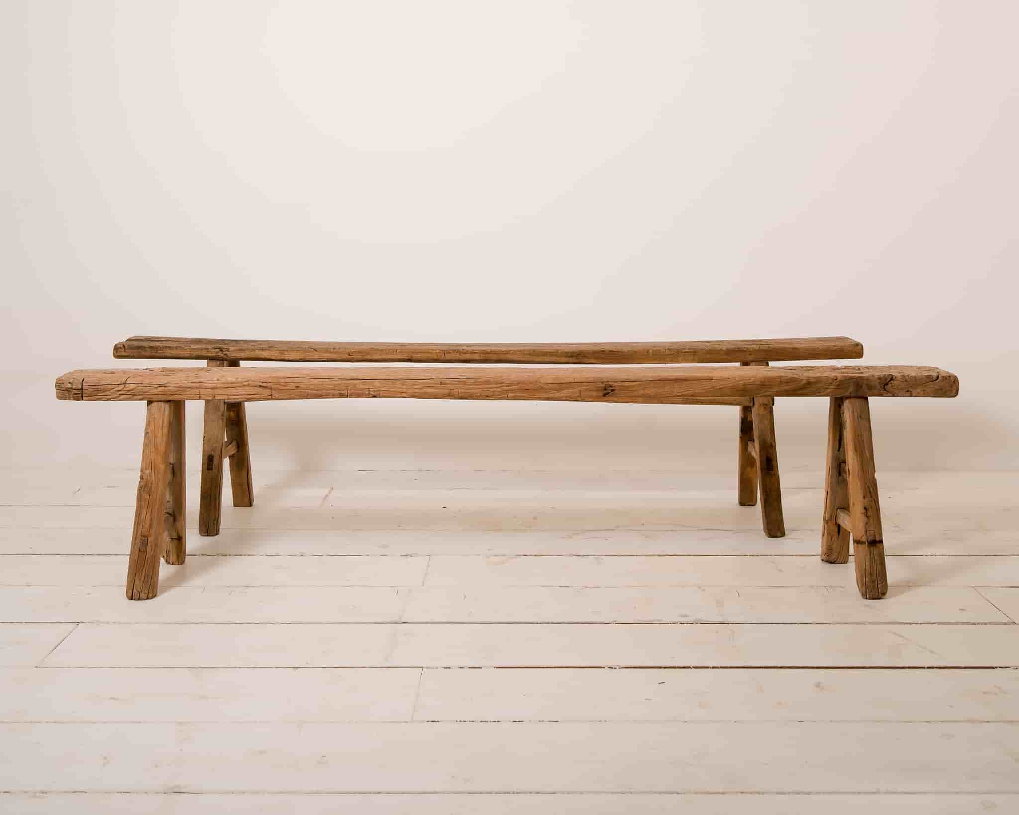 Long Rustic Elm Bench gallery image 3